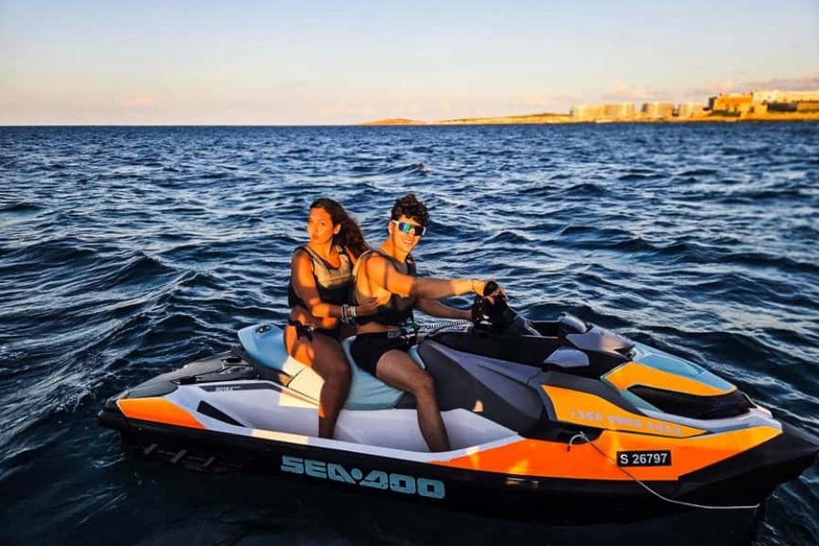 Mellieha: Sunset Jet Ski Tour Malta – Blue Lagoon, Caves & Comino