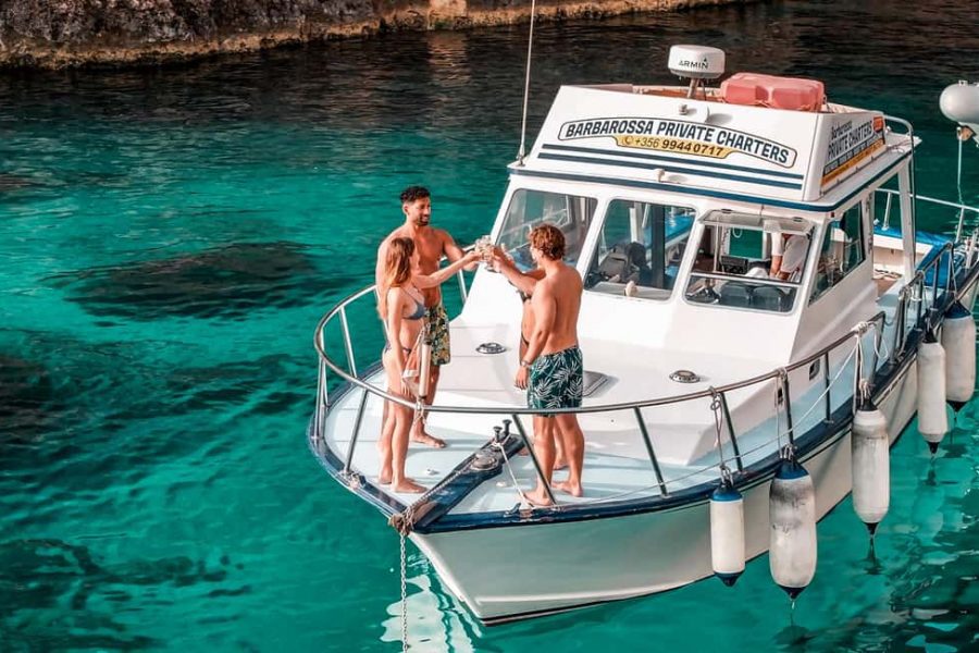 Mellieha: Comino, Blue Lagoon Crystal Lagoon and Sea Caves Boat Trip