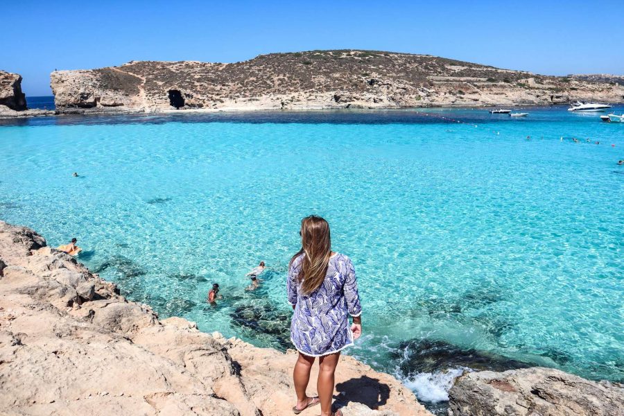 Sliema / Bugibba: Coastal Boat Trip Cruise to The Blue Lagoon & Comino Island