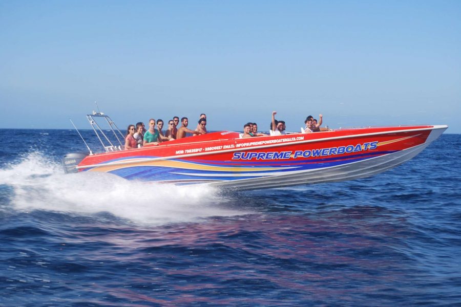 Sliema: Power Boat Trip to Gozo with Caves and Island Stop
